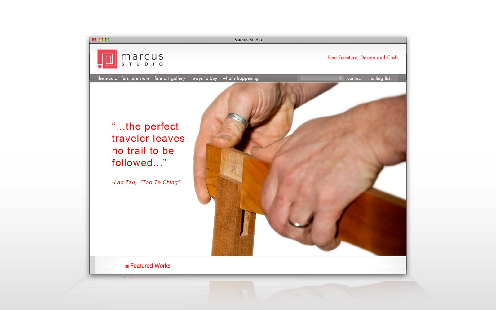 Marcus Studio website homepage