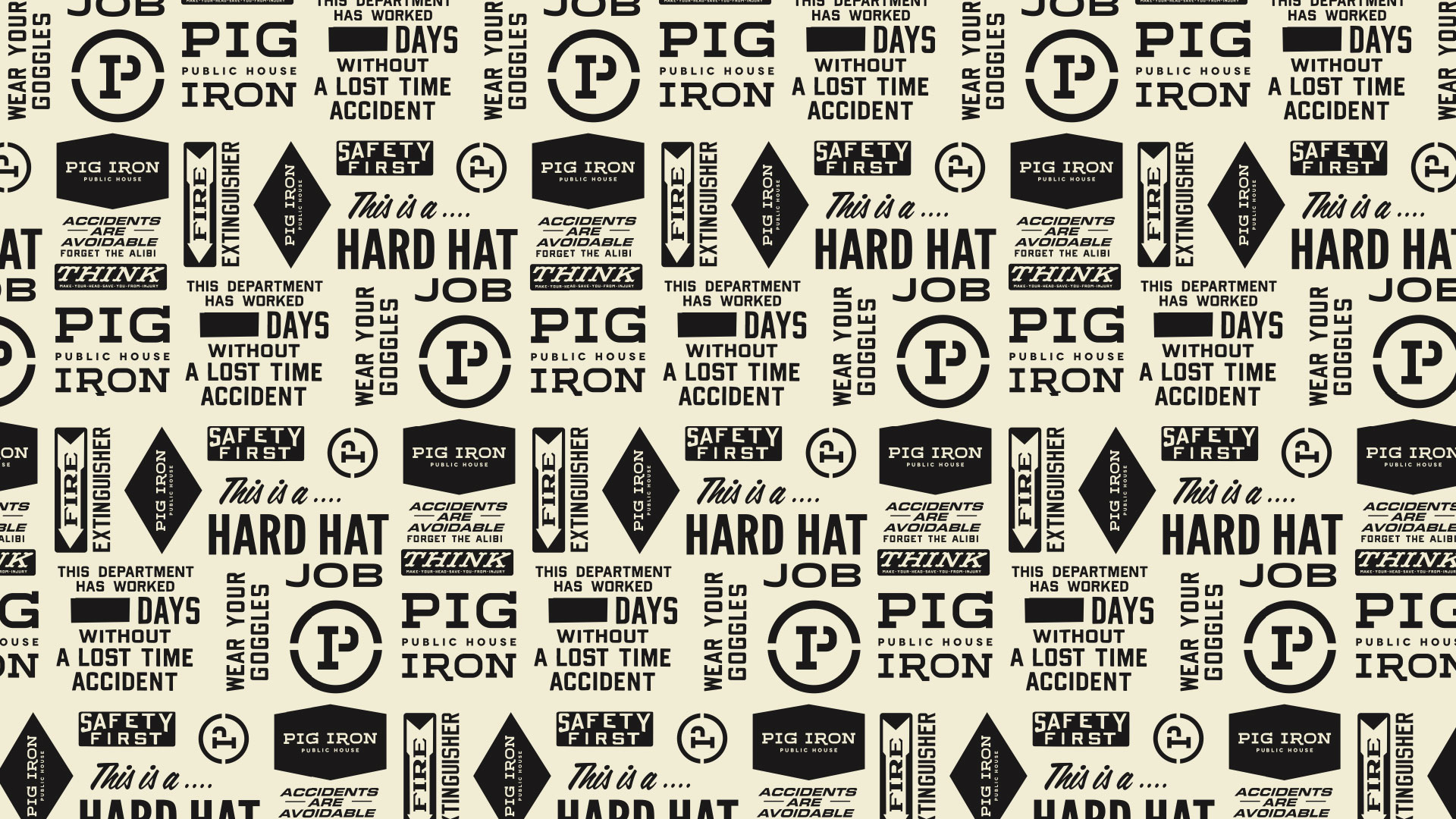 Pig Iron Public House wax paper motif