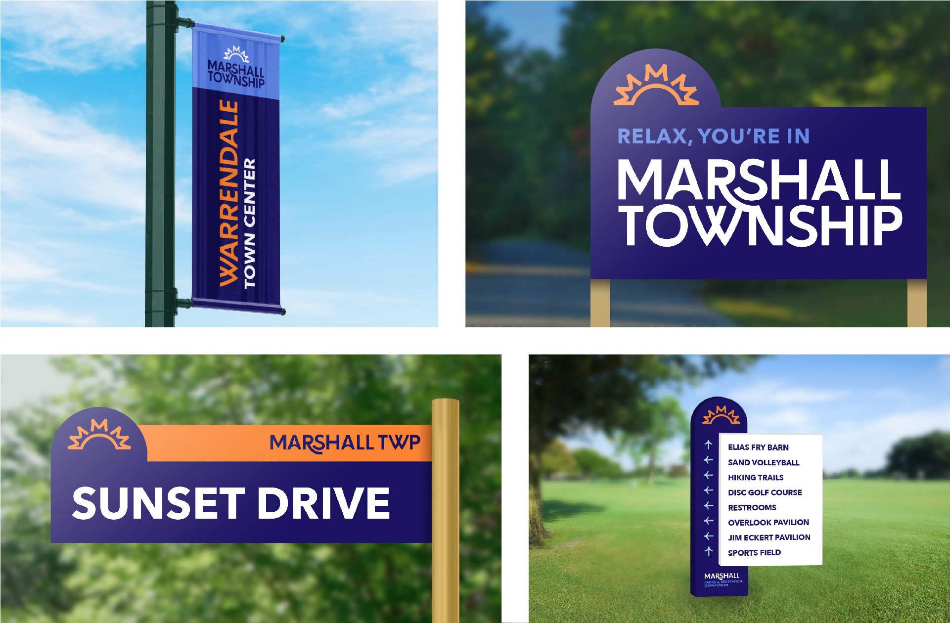 Marshall Township branded signage