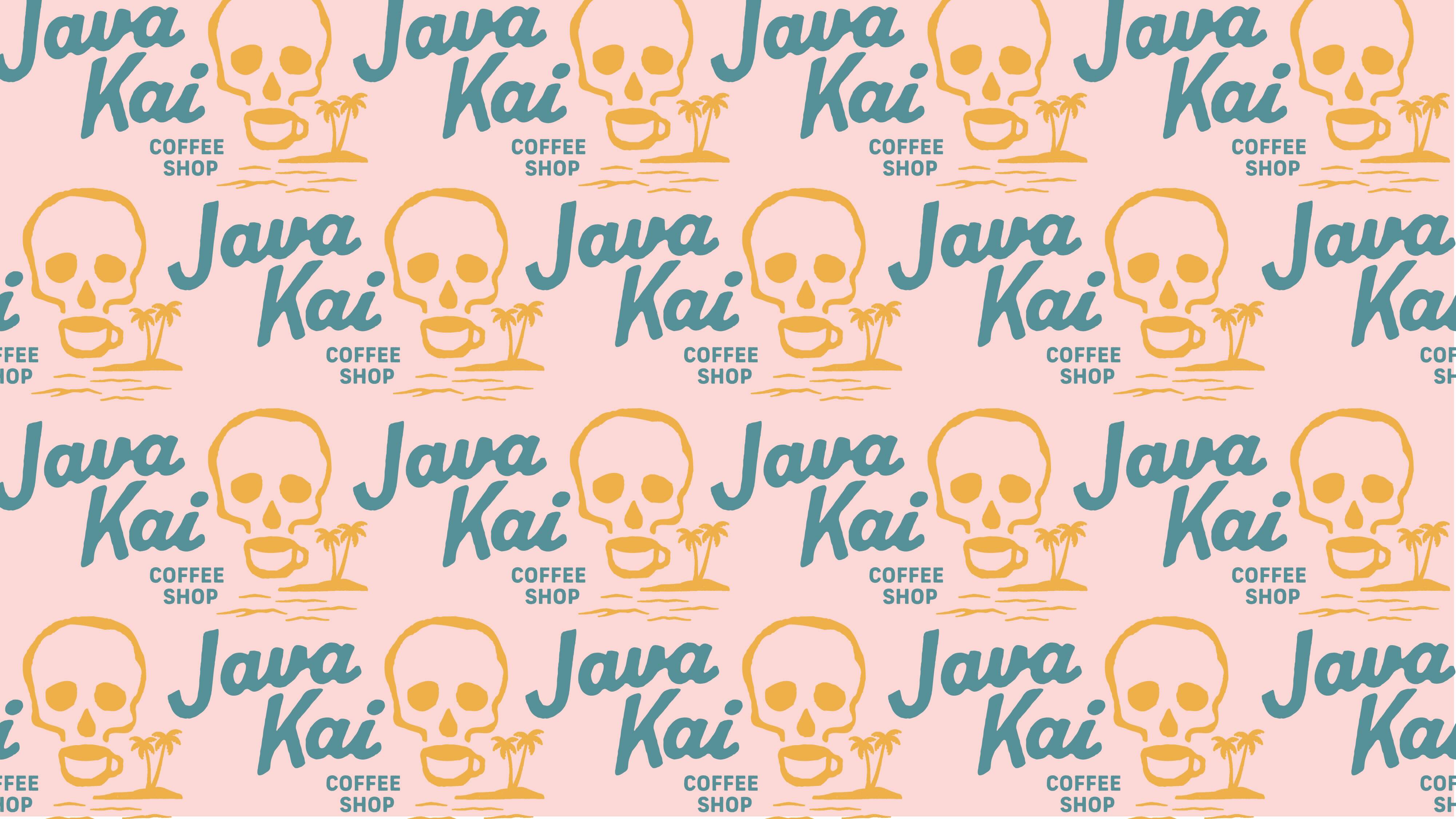 Java Kai coffee logo pattern