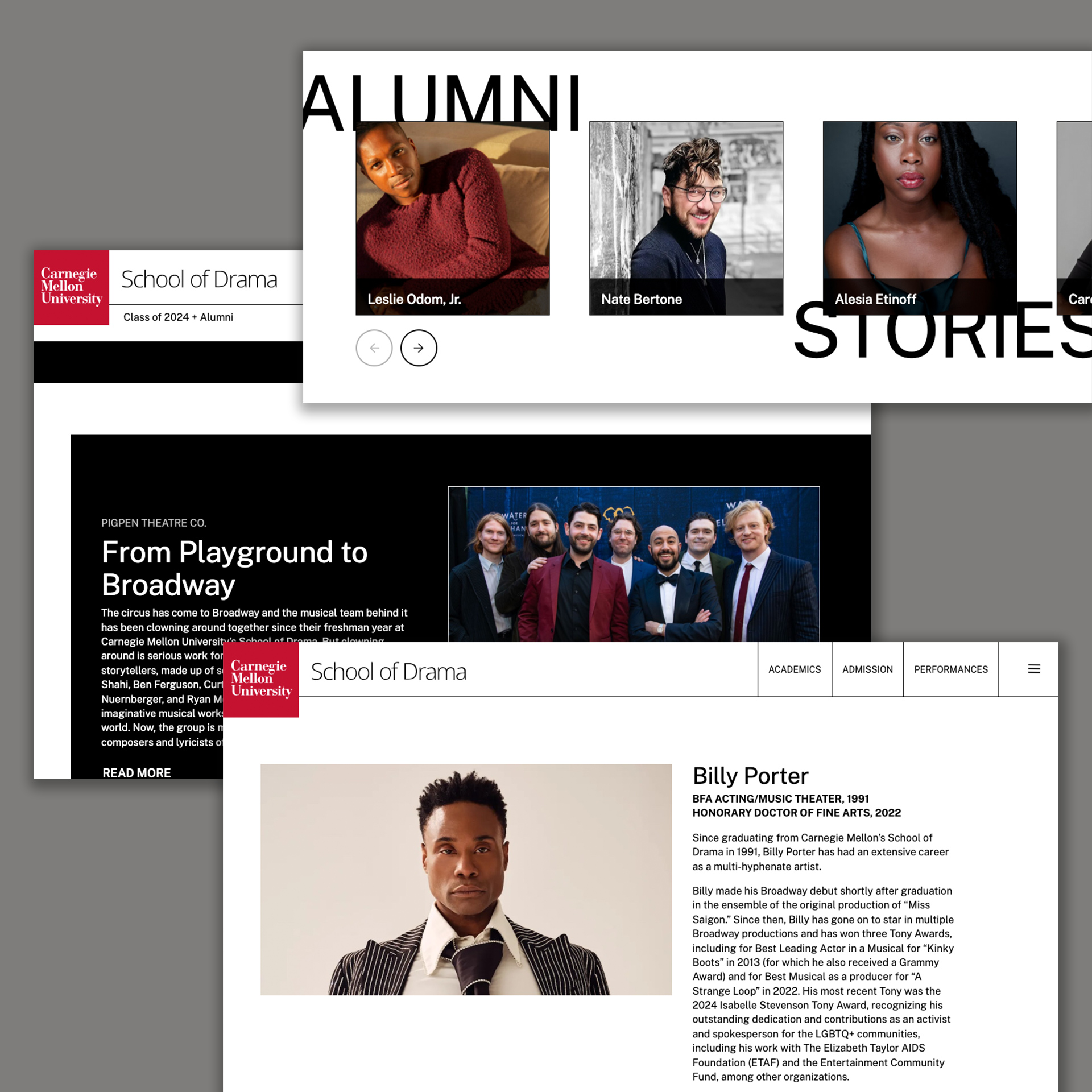 Carnegie Mellon School of Drama website alumni page