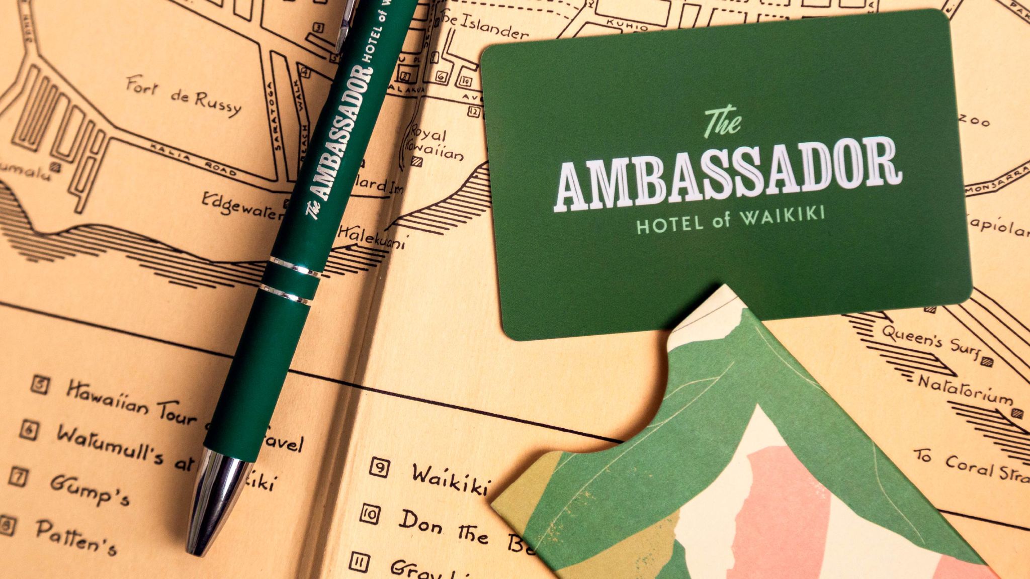Ambassador Hotel logo and visual branding